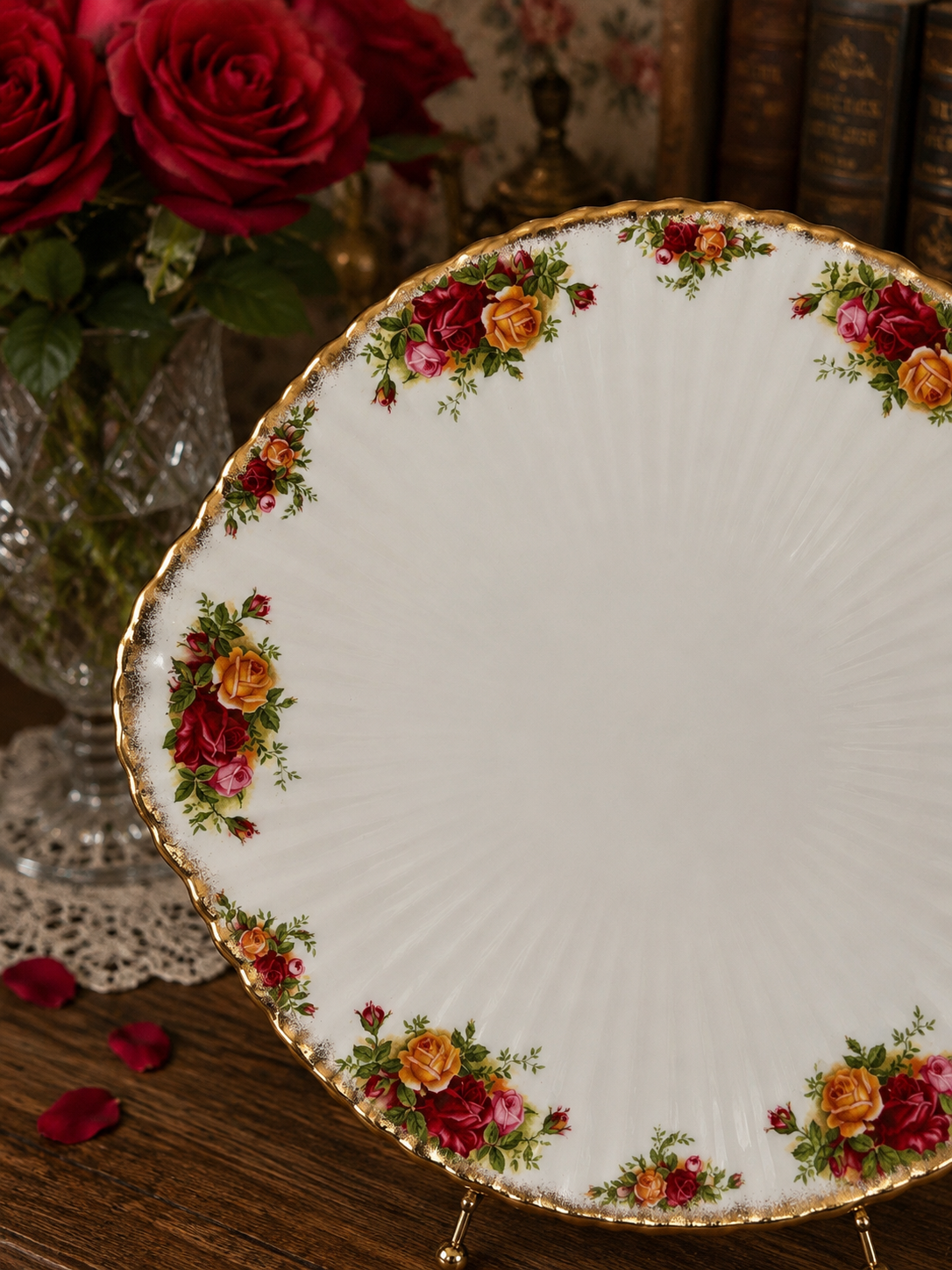 Royal Albert Old Country Roses Large Gateau Plate 2nd Quality