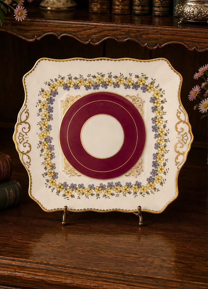 Vintage Tuscan Fine Bone China Cake