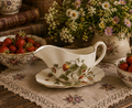 Coalport Strawberry Gravy Jug & Plate
