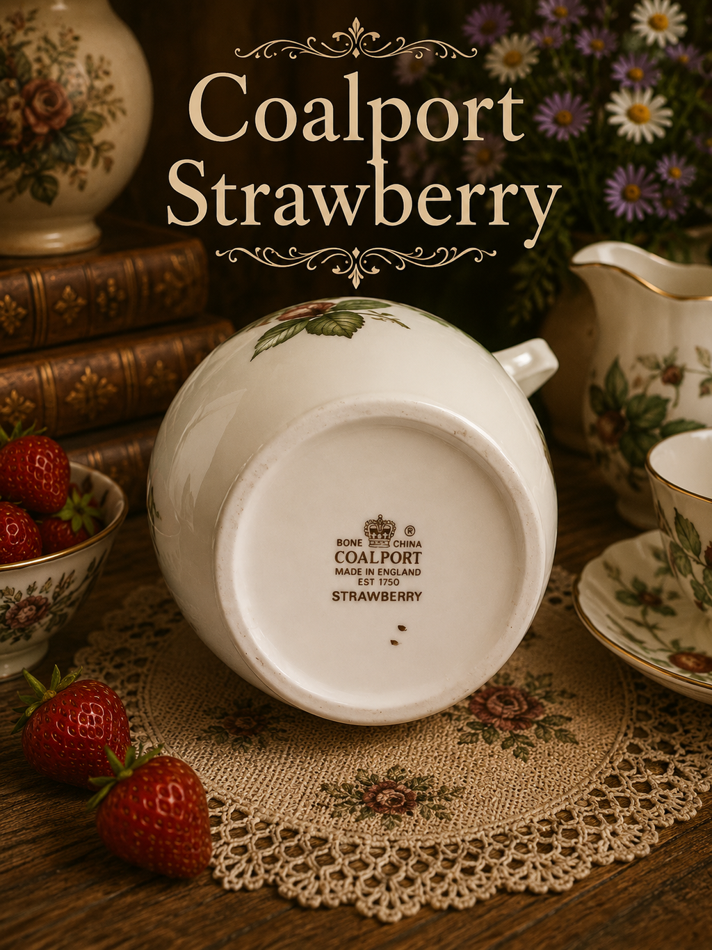 Coalport Strawberry Round Creamer