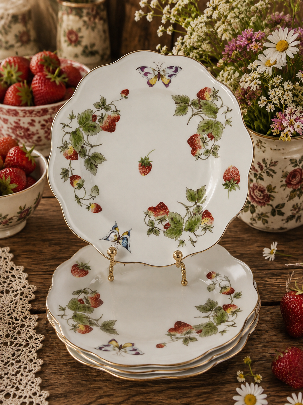 Coalport Strawberry Dinner Plate