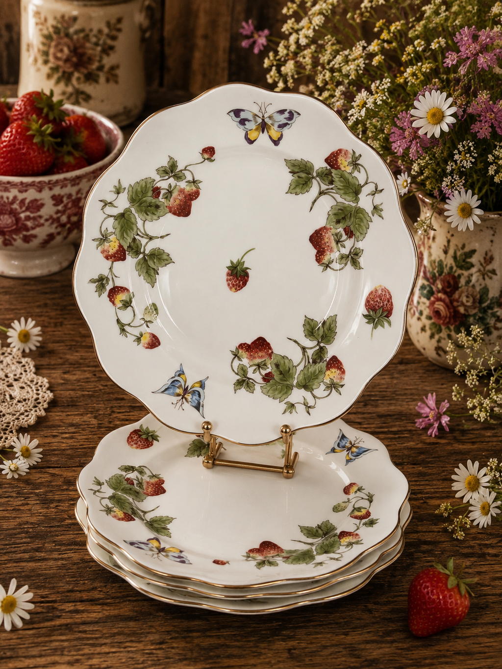 Coalport Strawberry Dinner Plate