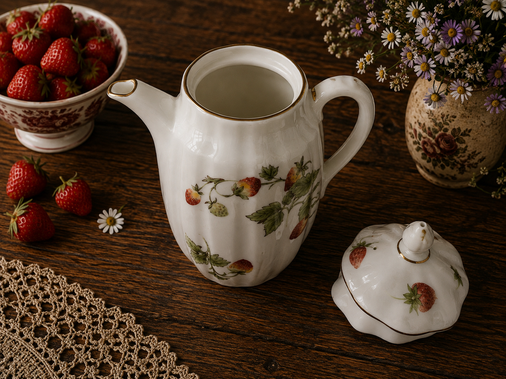 Coalport Strawberry Coffee Pot