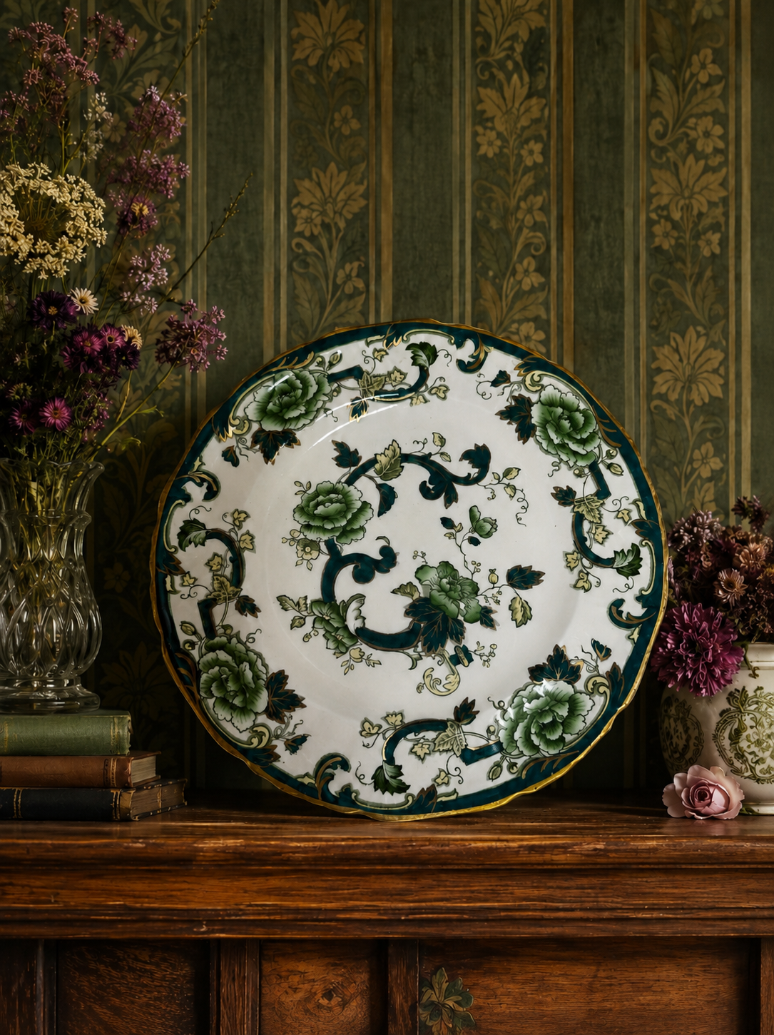 Masons Chartreuse Large Plate