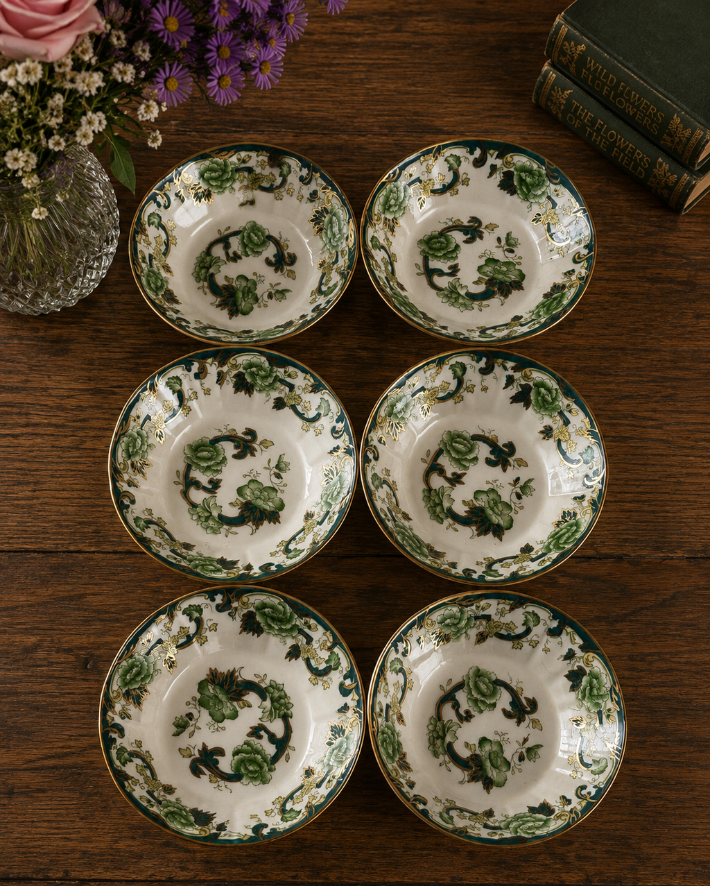 Masons Chartreuse Set of 6 Fruit Dishes