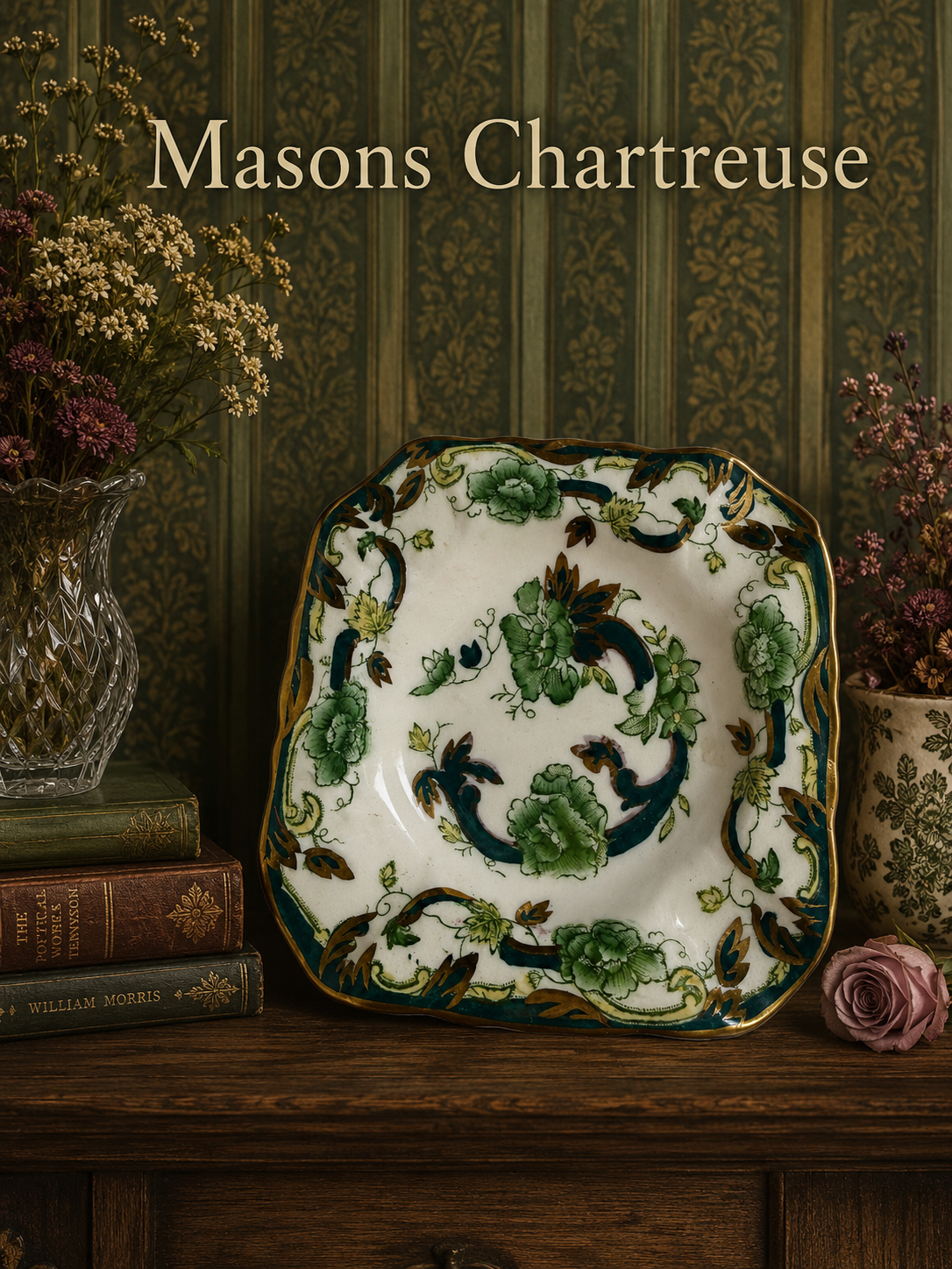 Masons Chartreuse Ashtray