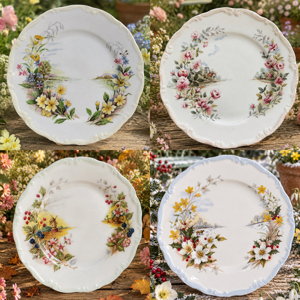 Royal Albert Cottage Garden Year Series – Four Seasons Plates