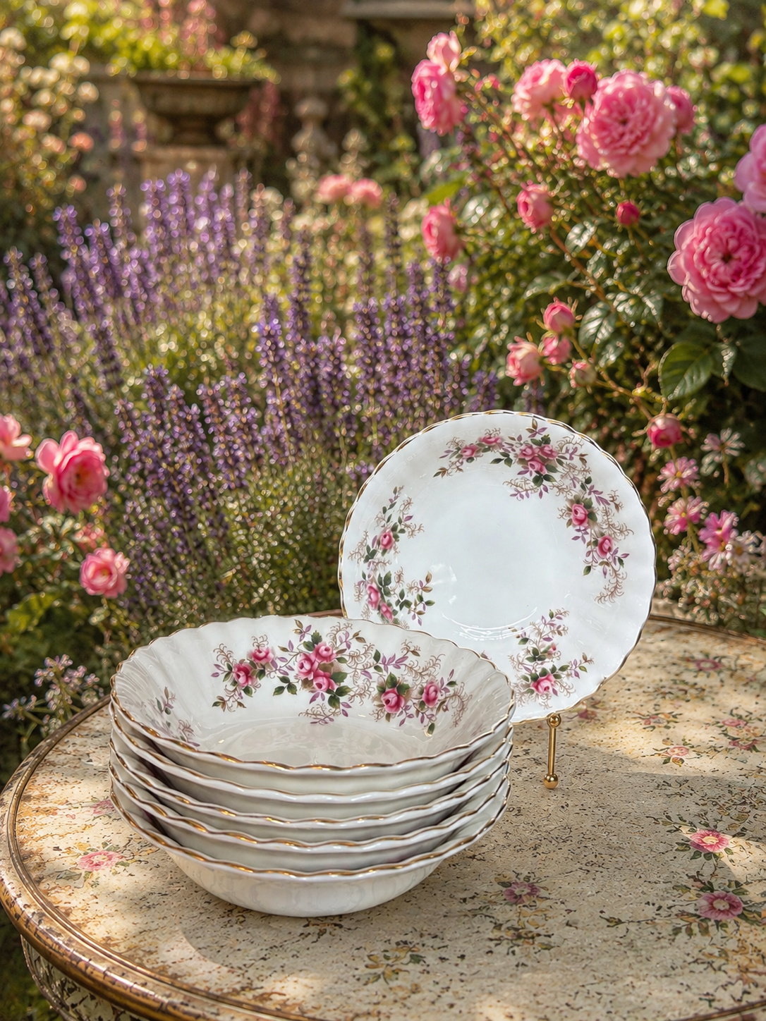 Royal Albert Lavender Rose Set of 6 Cereal Bowls