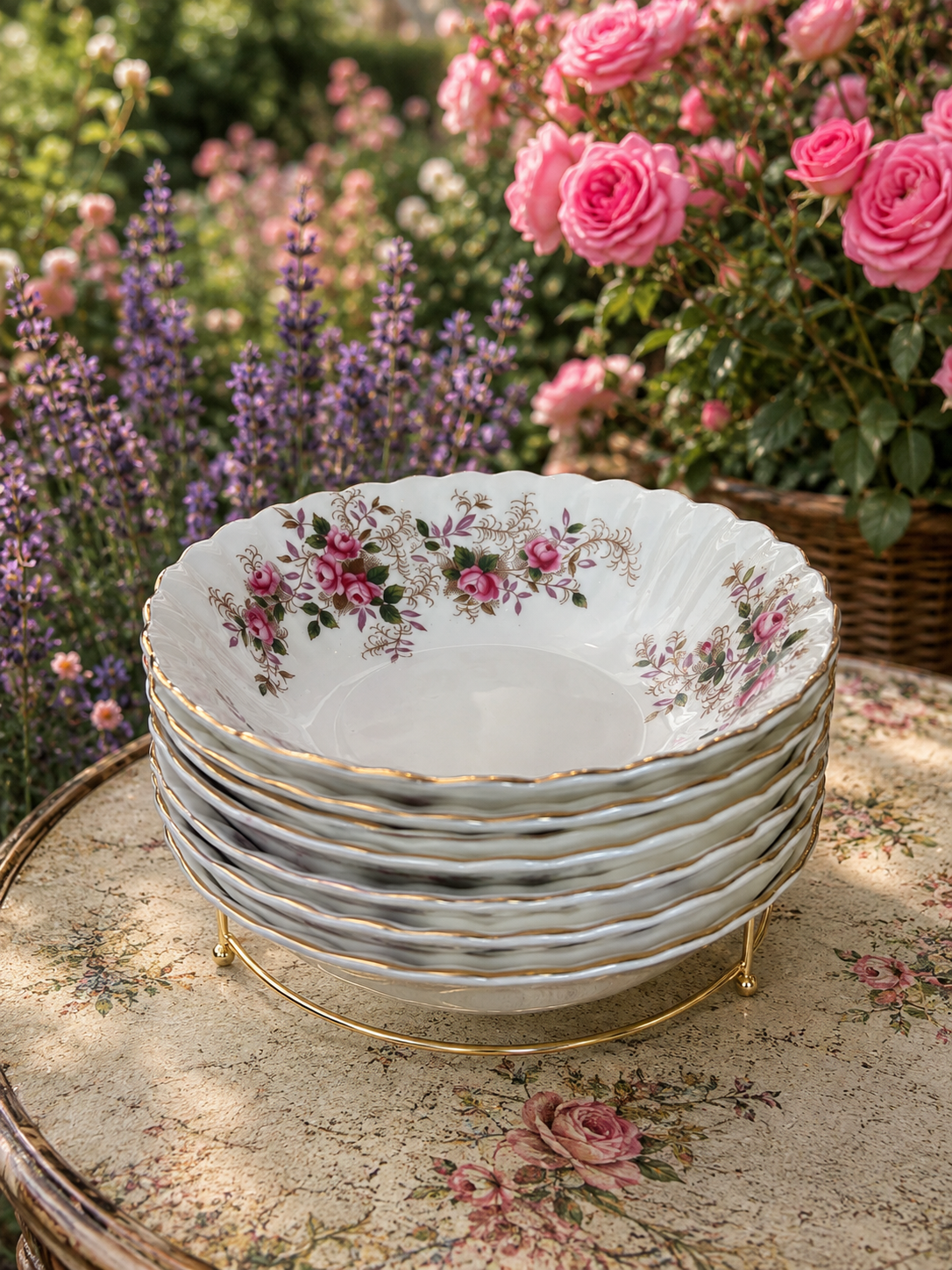 Royal Albert Lavender Rose Set of 6 Cereal Bowls