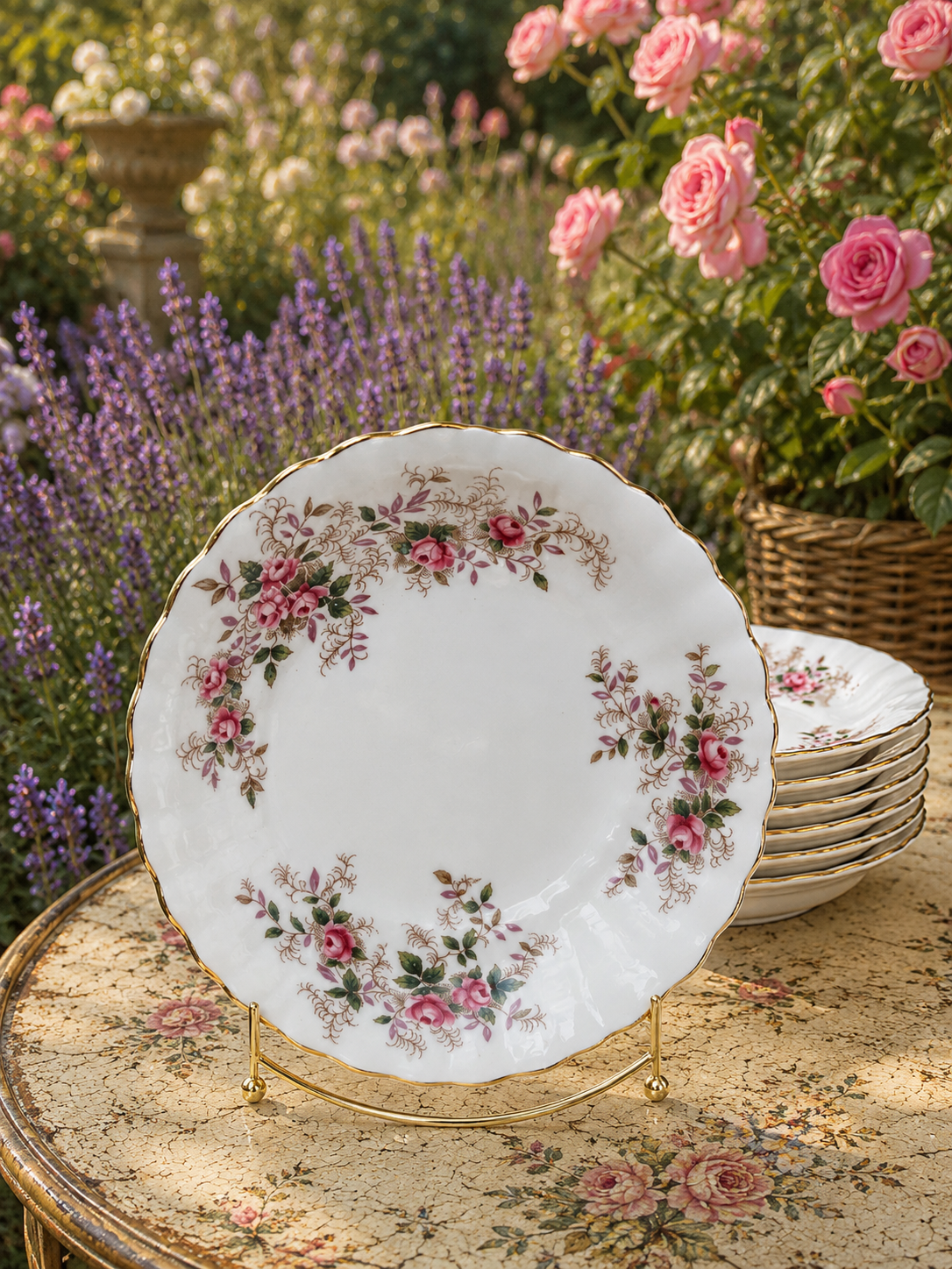 Royal Albert Lavender Rose Set of 6 Cereal Bowls