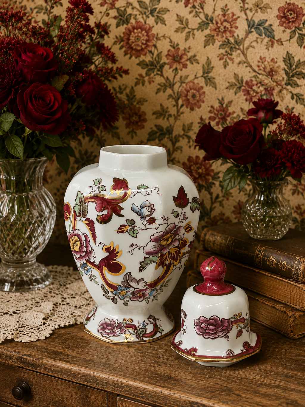 Masons ‘Mandalay Red’ Urn