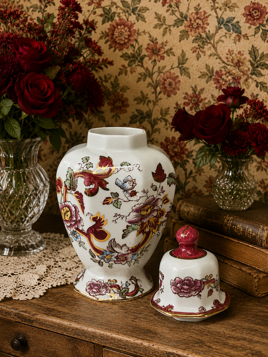 Masons ‘Mandalay Red’ Urn