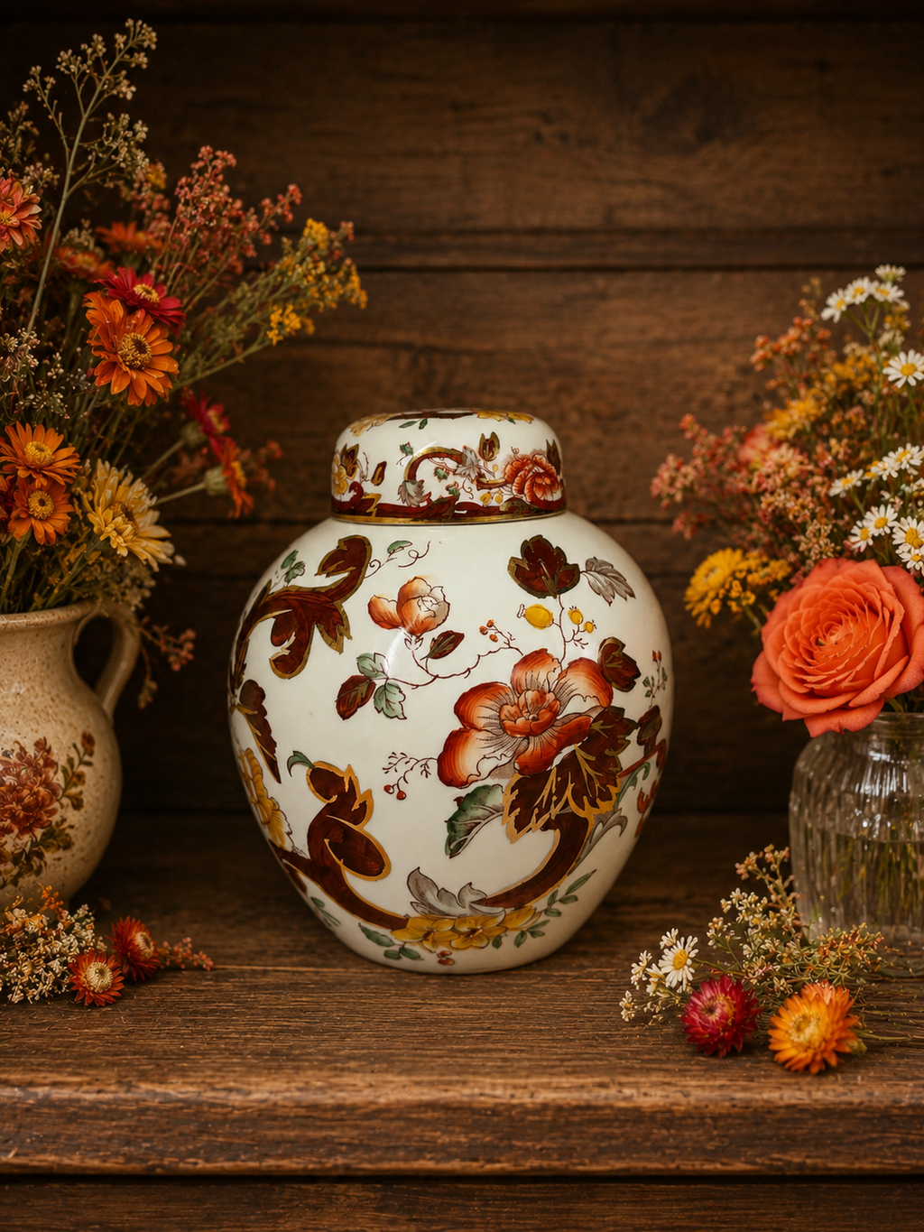 Masons ‘Brown Velvet’ Large Ginger Jar