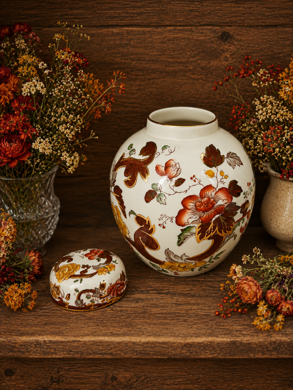 Masons ‘Brown Velvet’ Large Ginger Jar