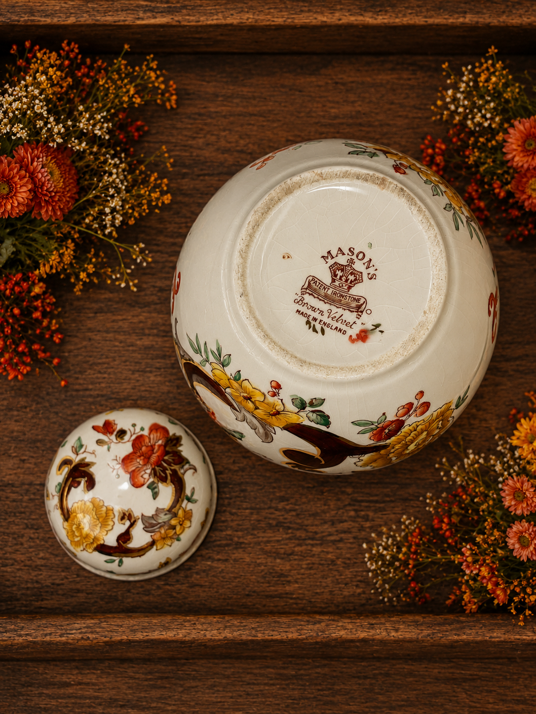 Masons ‘Brown Velvet’ Large Ginger Jar