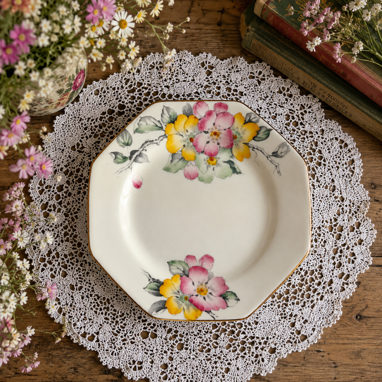 Paragon “Apple Blossom” Set of 4 Biscuit Dishes
