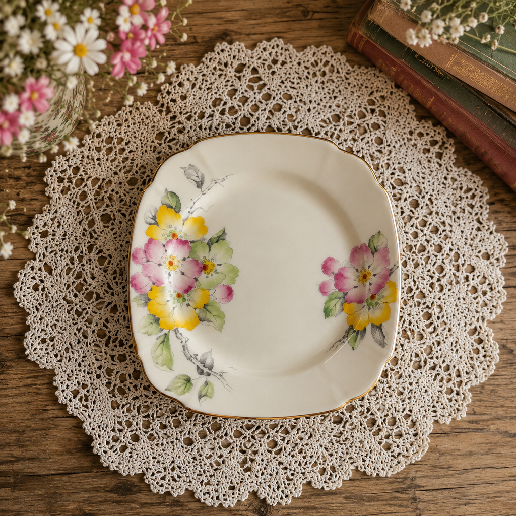 Paragon “Apple Blossom” Set of 4 Biscuit Dishes