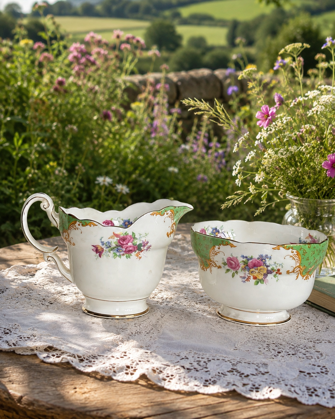 Paragon “Rockingham” Milk Jug & Sugar Bowl