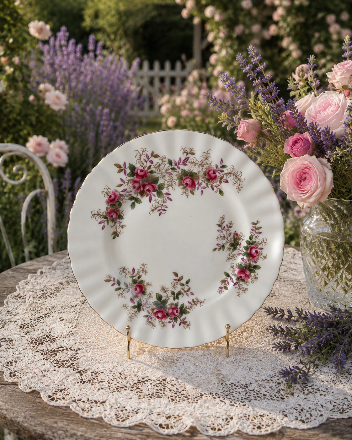Royal Albert Lavender Rose Set of 6 Desert Plates