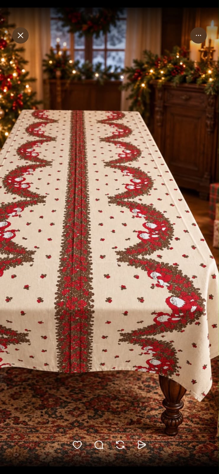 Vintage Tablecloth. Christmas Design