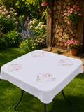 Crinoline Lady Hand Embroidered Table Cloth