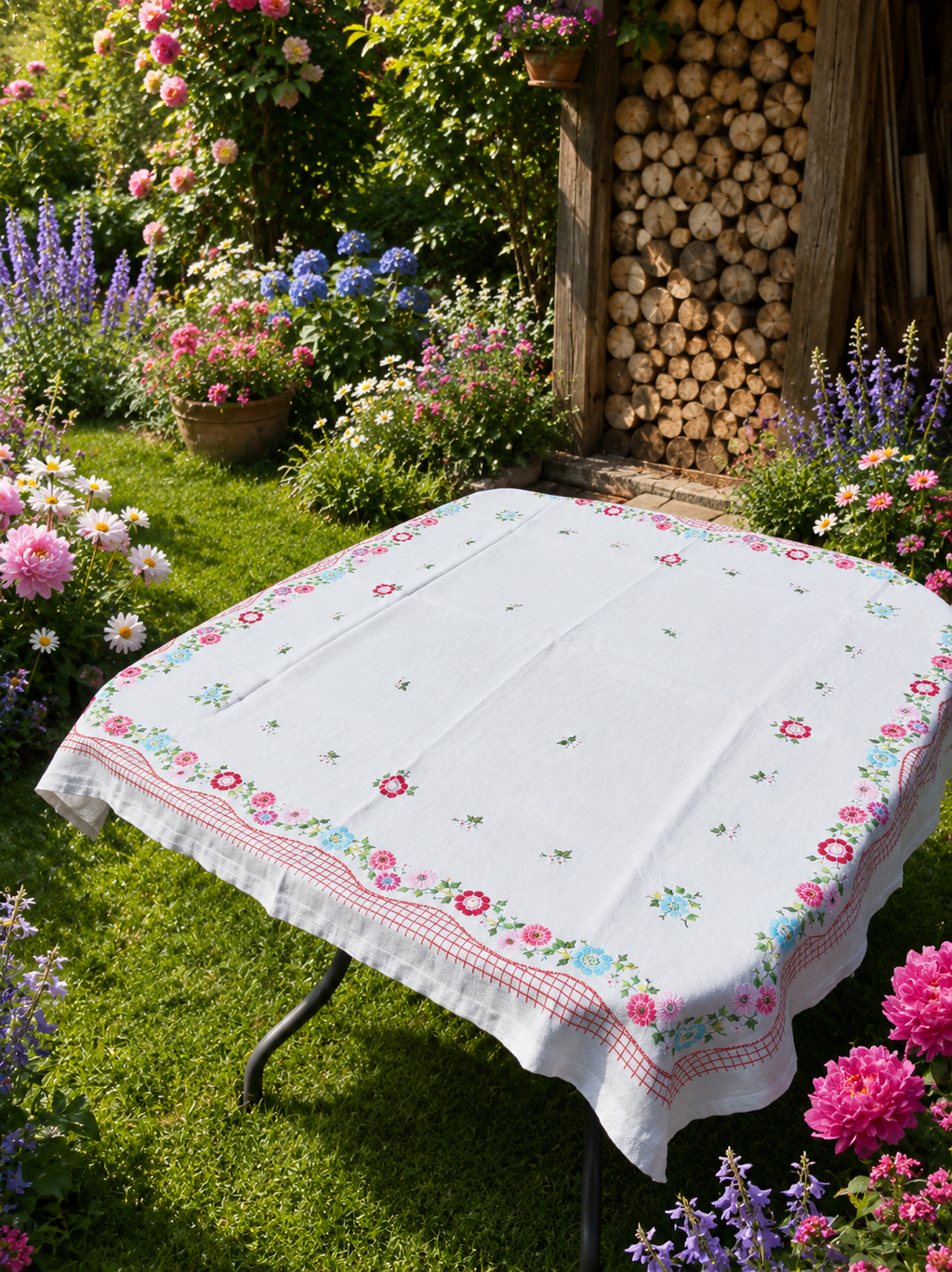 Hand Embroidered Table Cloth