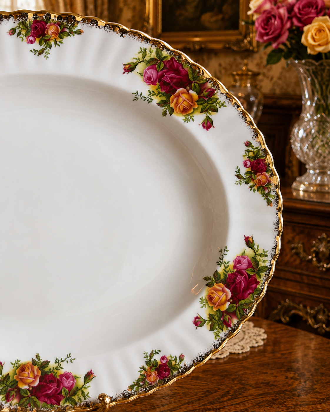 Royal Albert Old Country Roses Oval Platter – 1st Quality