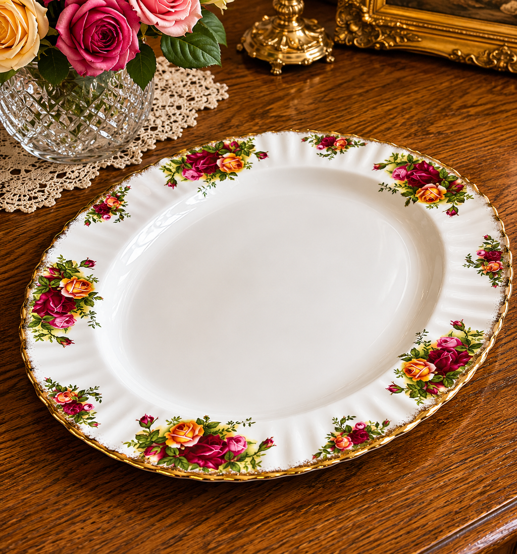 Royal Albert Old Country Roses Oval Platter – 1st Quality