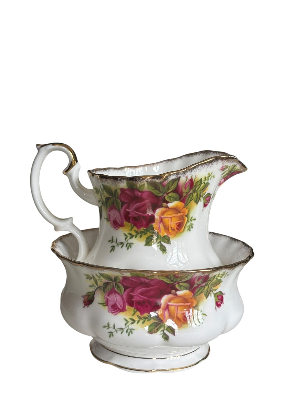 First Quality Royal Albert Old Country Roses Milk Jug & Sugar Bowl Set