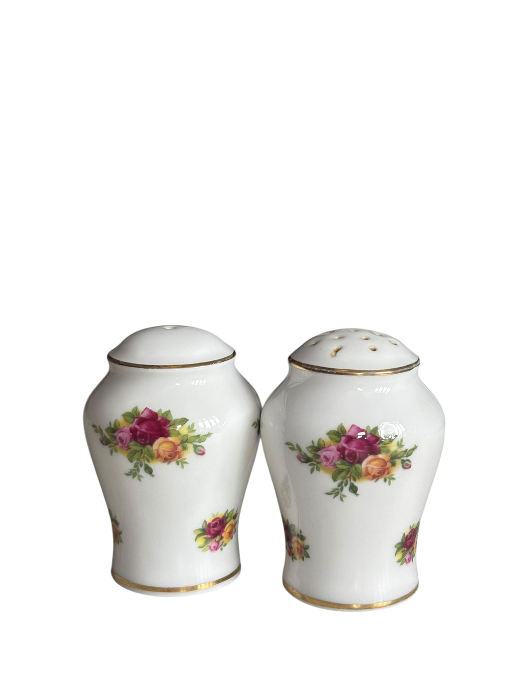Royal Albert Old Country Roses Rounded Cruet Salt & Pepper