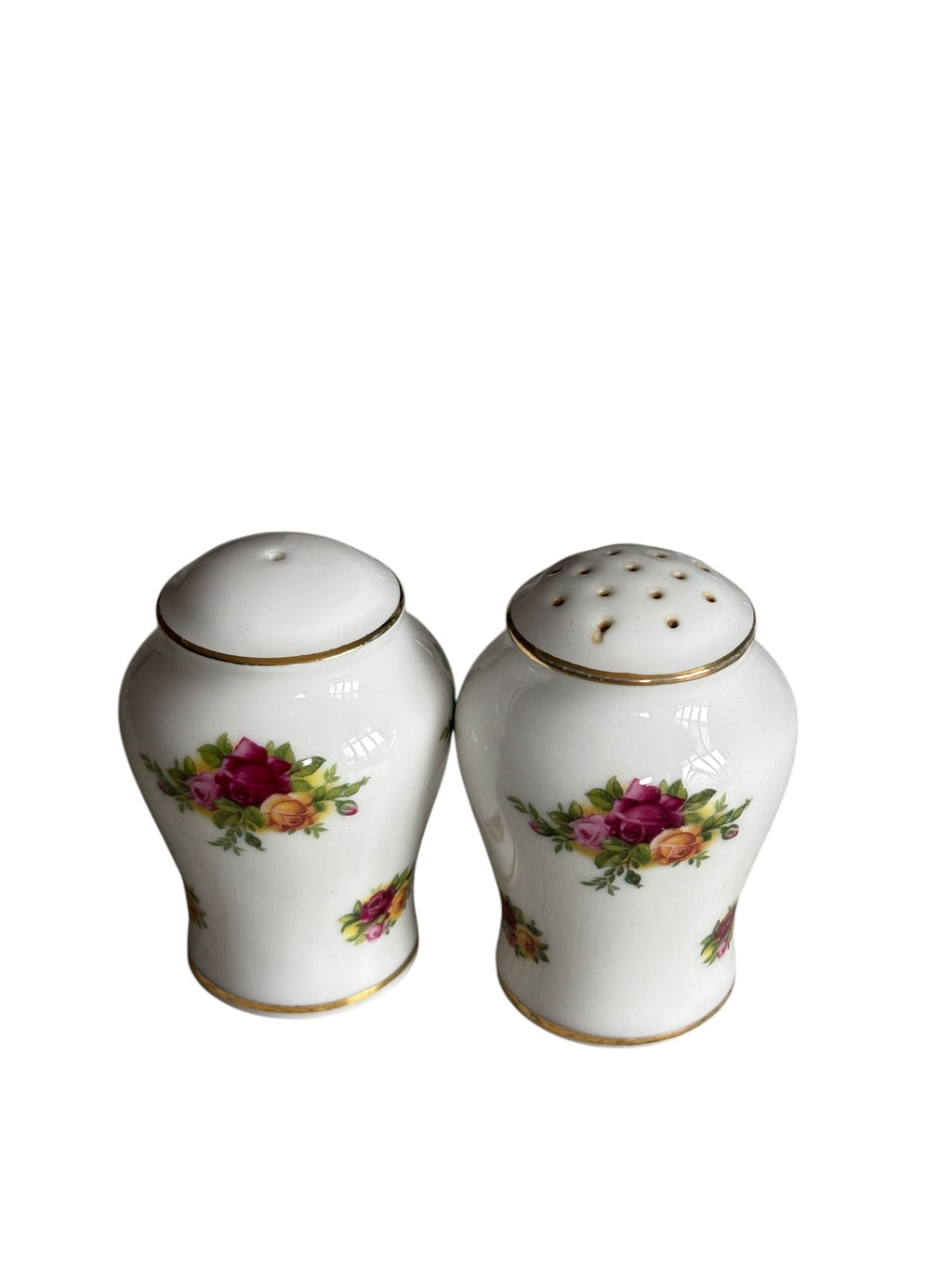 Royal Albert Old Country Roses Rounded Cruet Salt & Pepper