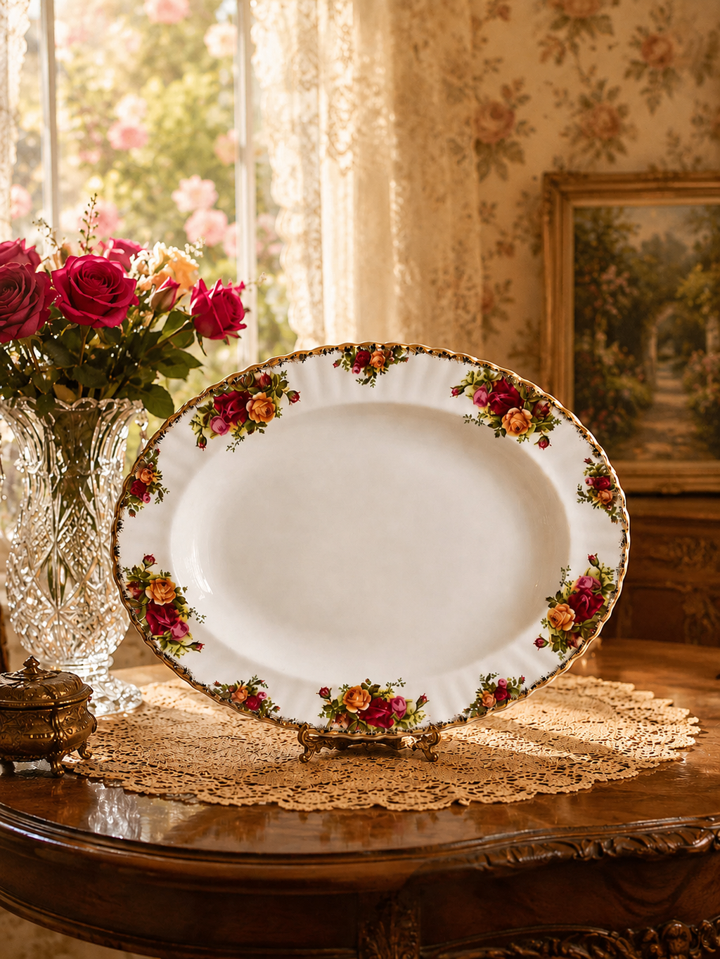 Royal Albert Old Country Roses Large Oval Platter – 2nd Quality