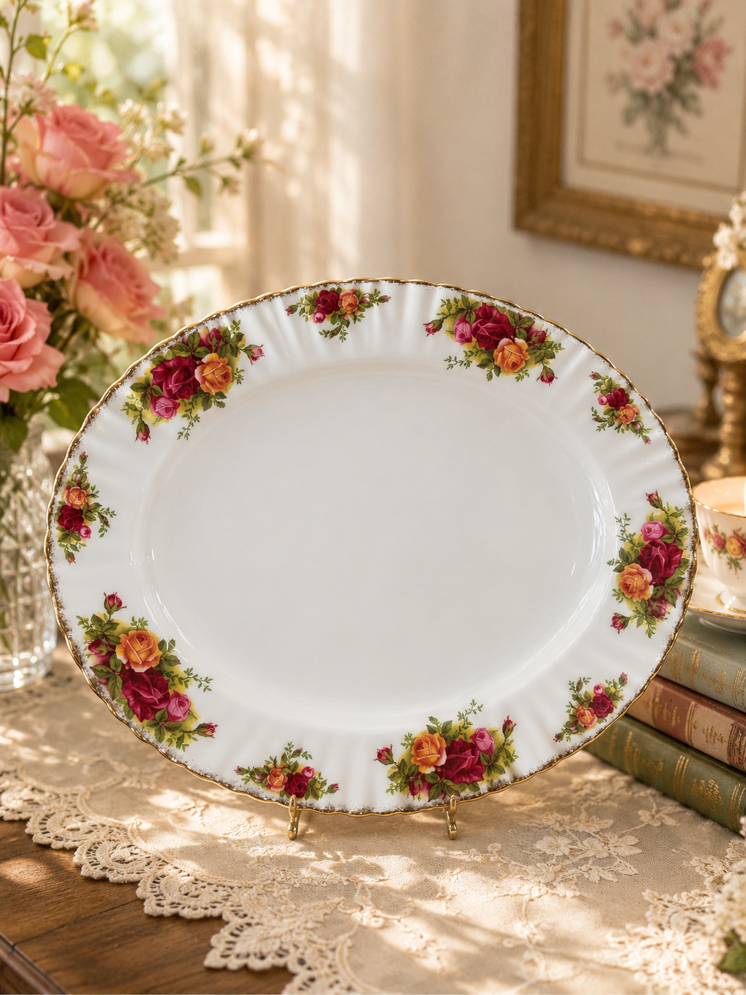 Royal Albert Old Country Roses Small Oval Platter - 2nd Quality