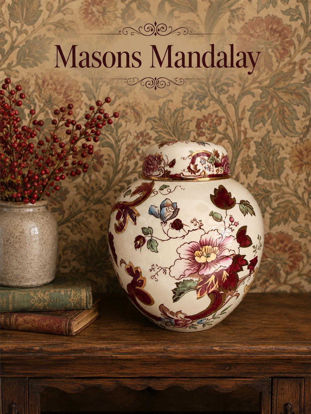 Masons. MANDALAY. Large Ginger Jar