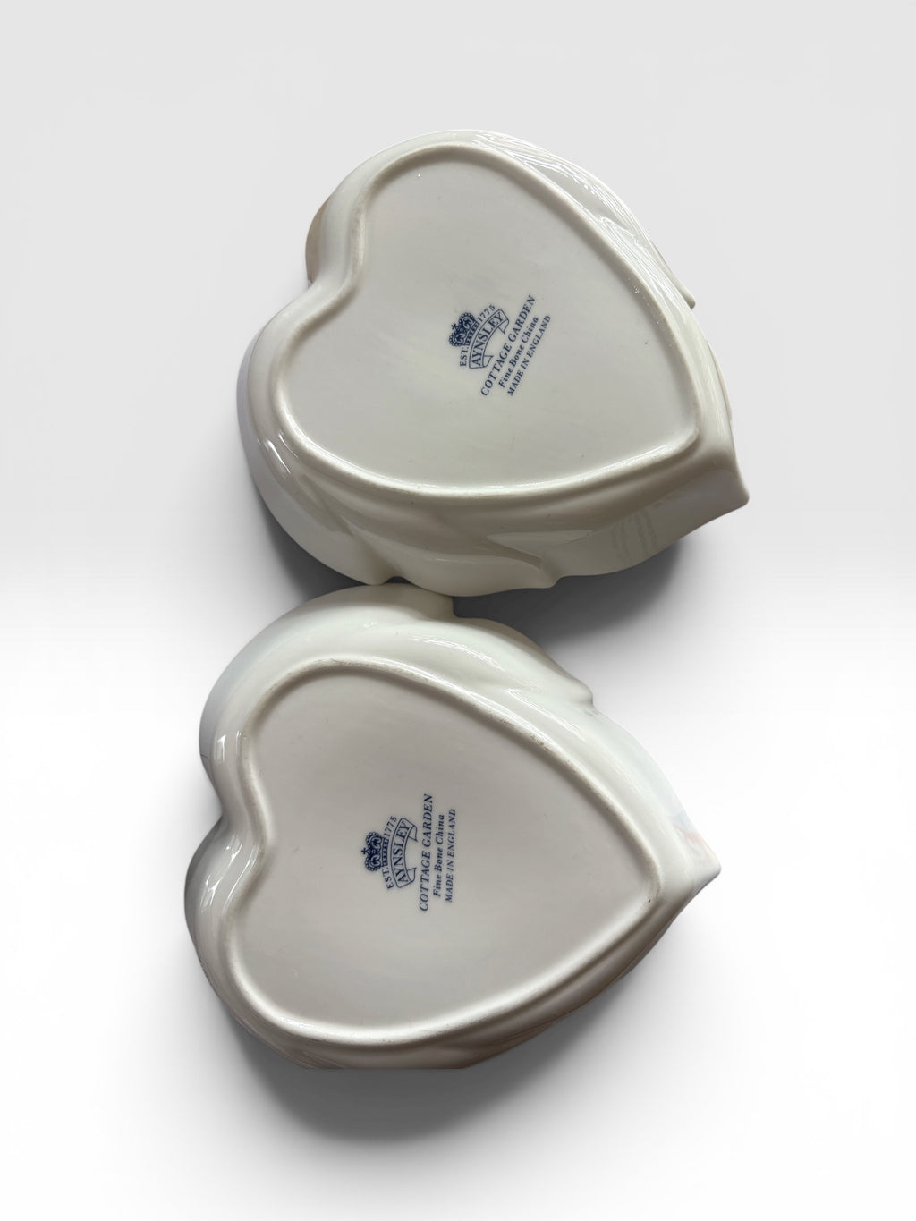 Aynsley Cottage Garden Pair of Heart Trinket Dishes