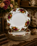 Set 6 Royal Albert Old Country Roses Salad/Dessert Plates