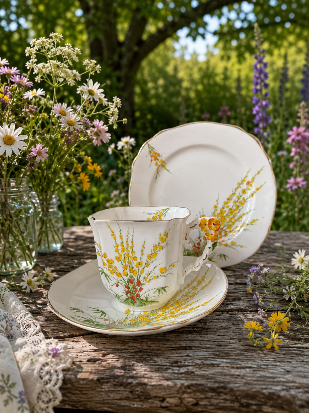 Royal Stafford “Broom” Trio