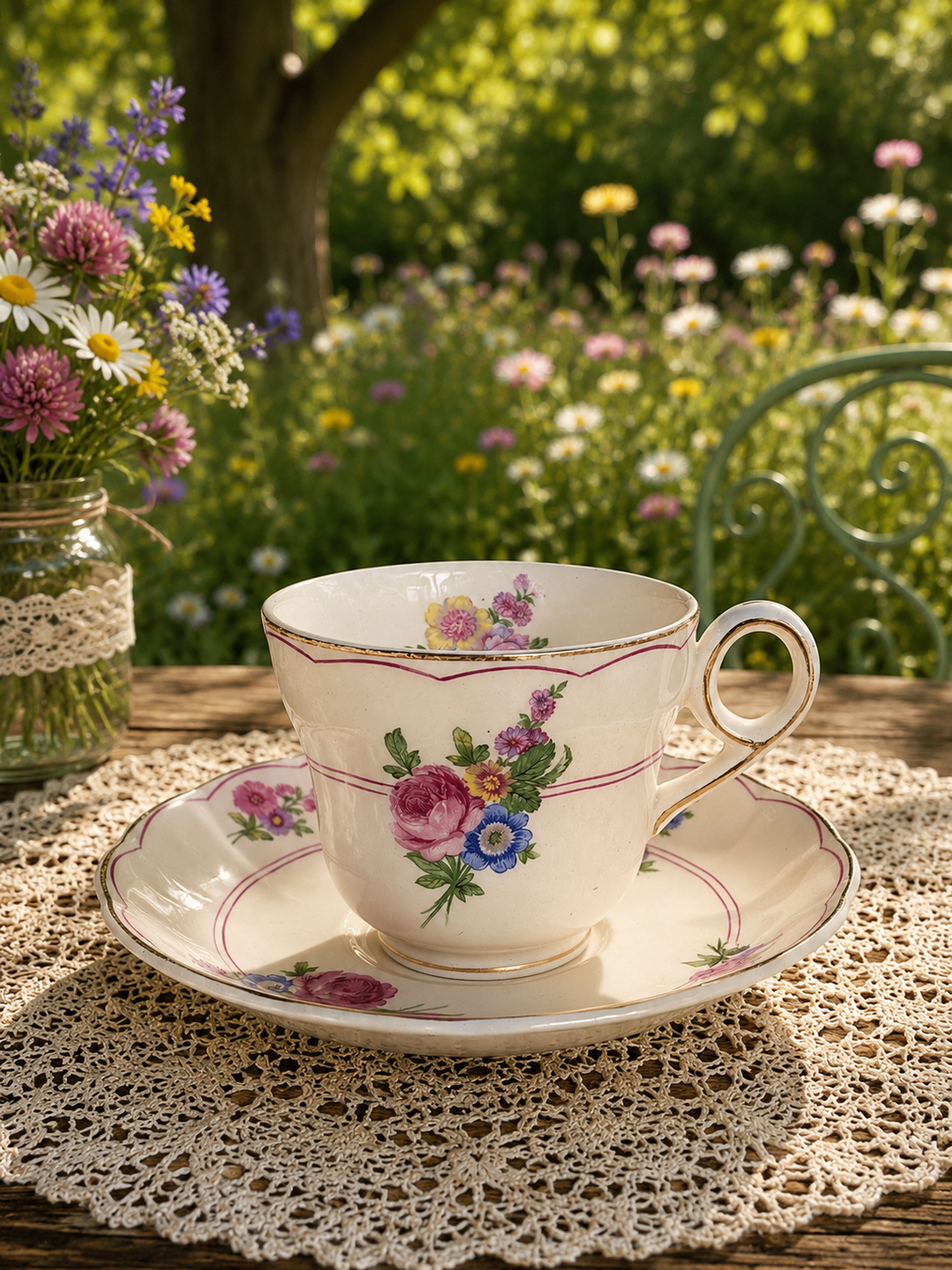 Grindley Floral Ceramic Duo