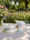 Shelley “Wildflowers” Rounded-Shaped Milk Jug & Sugar Bowl