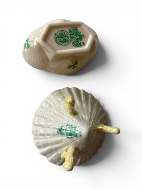 Belleek Set of 2 Salt Pots - Made In Ireland