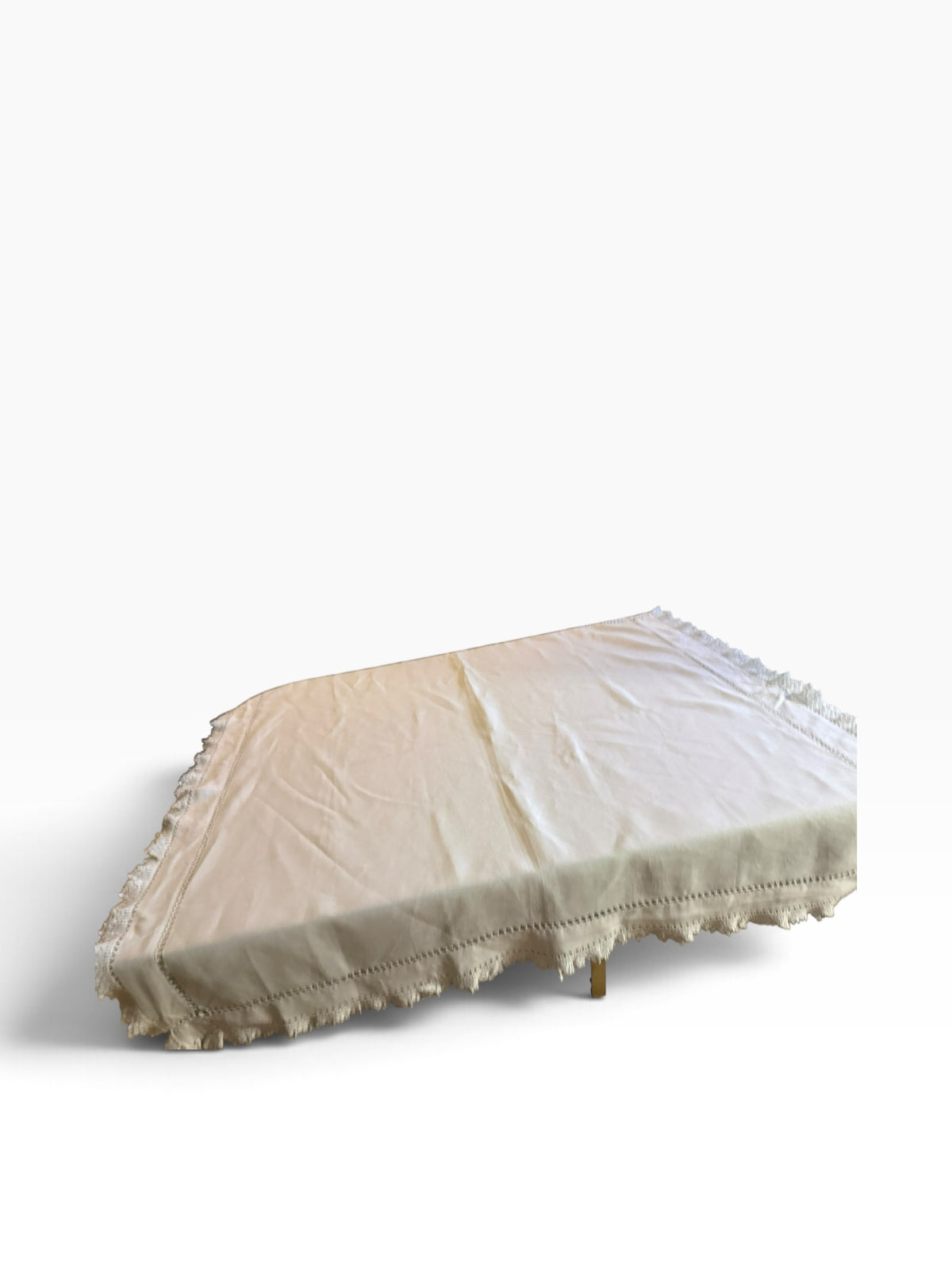 Vintage Cotton Lace Tablecloth