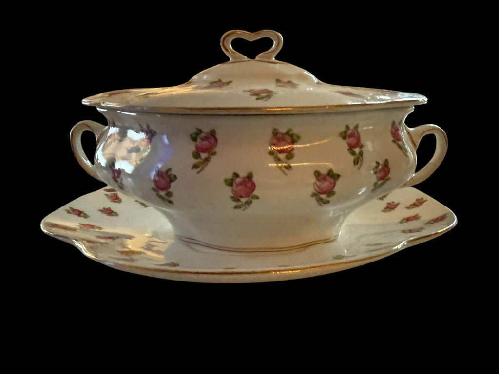 Burslem Antique Tureen Sauce dish with lid image 0