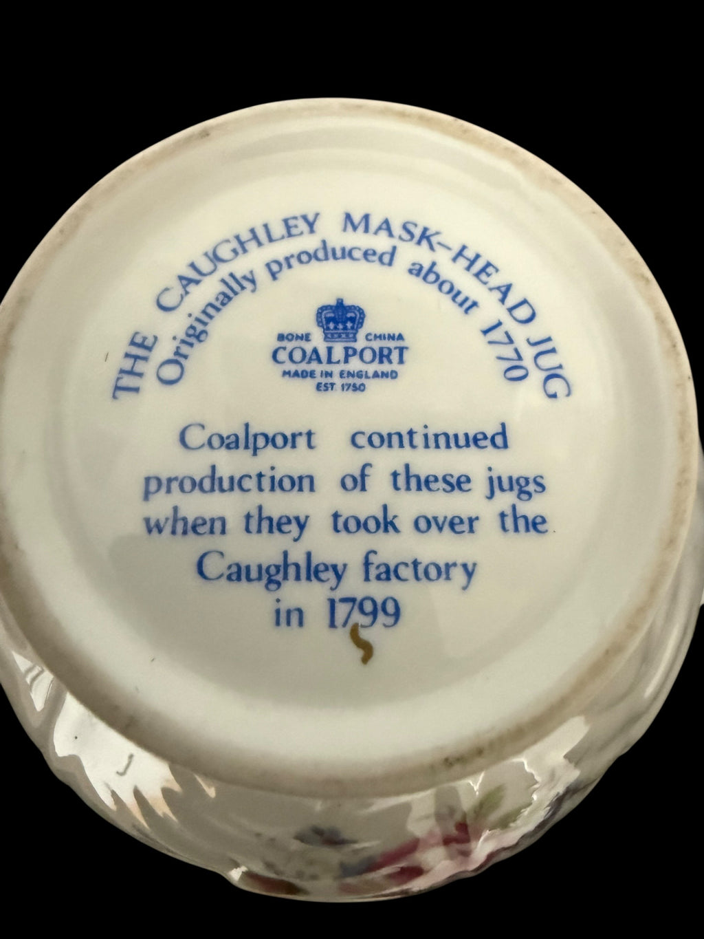 Coalport Large Jug with Carved Face image 3