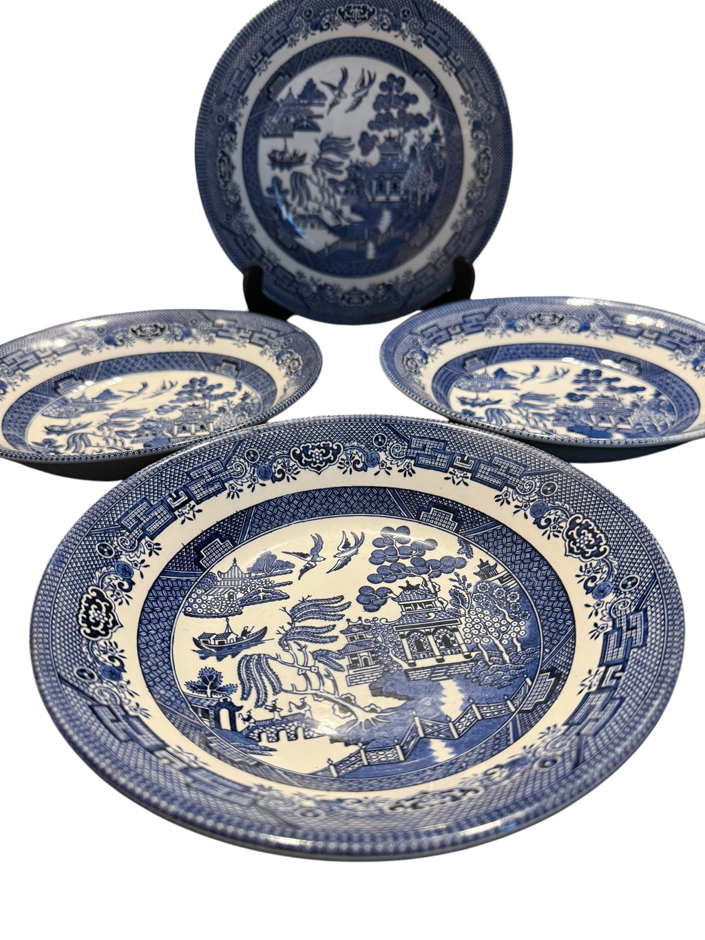 Old Willow. Set 4 Soup/Pasta Bowls image 5