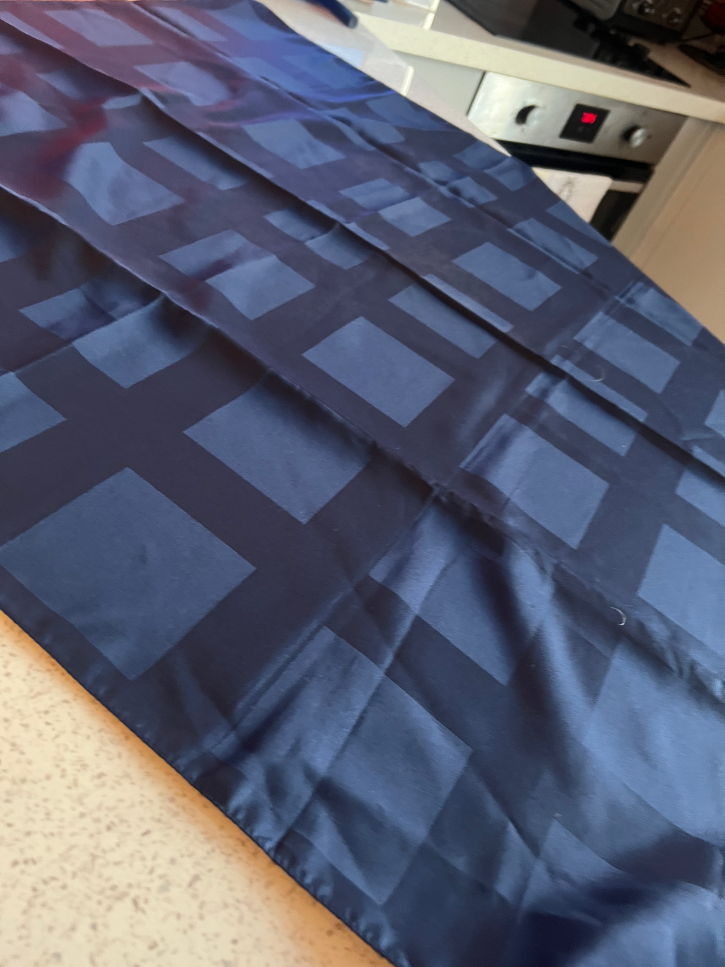 Classic Italian navy blue design Vintage Scarf.  image 1