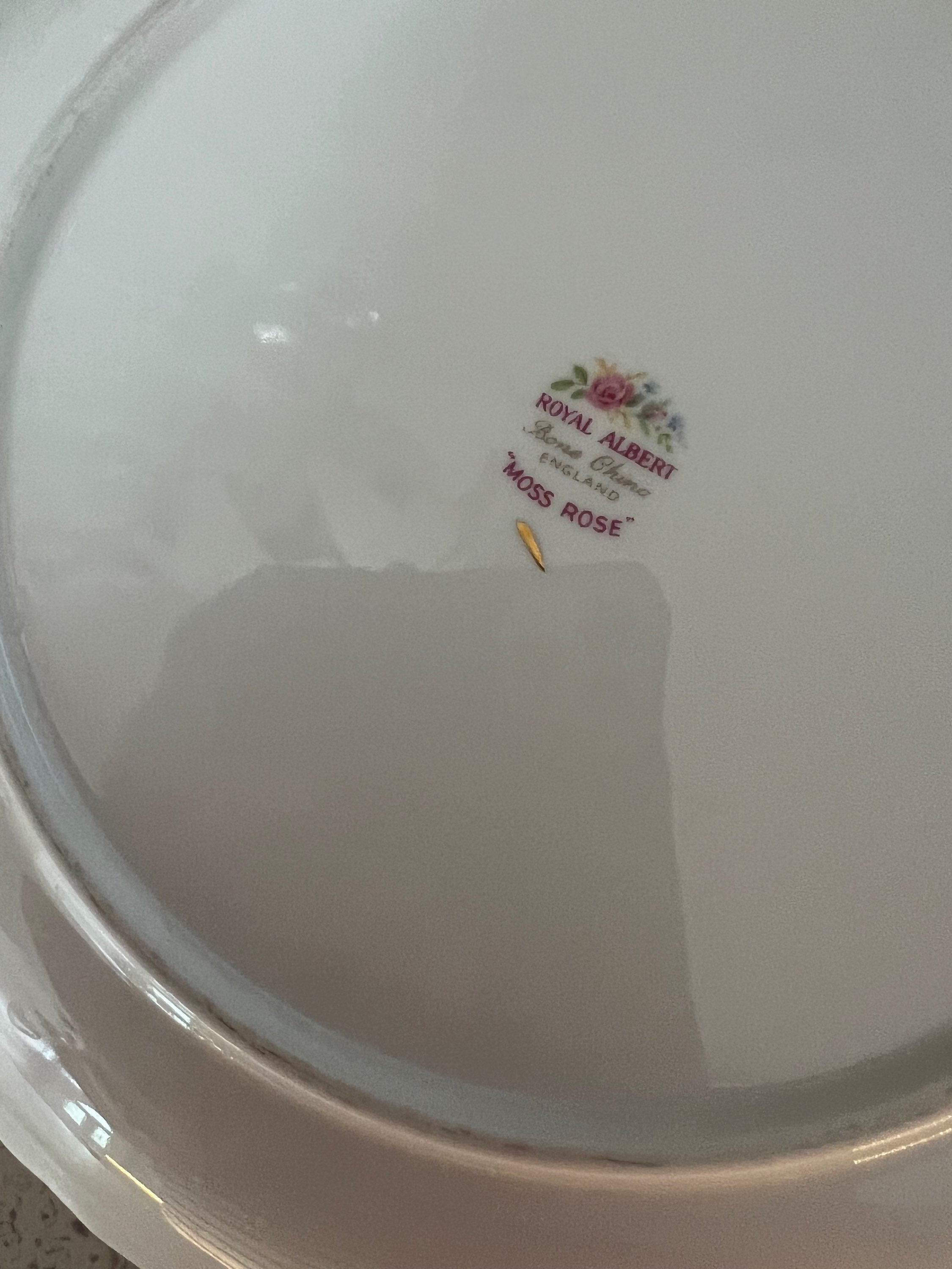 Royal Albert. Moss Rose. Vintage China Cake Plate image 1