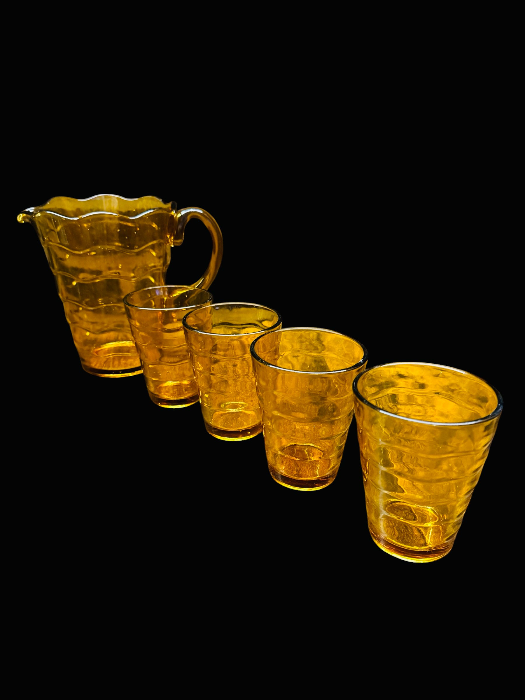 Retro Amber Glass Lemonade Set image 4