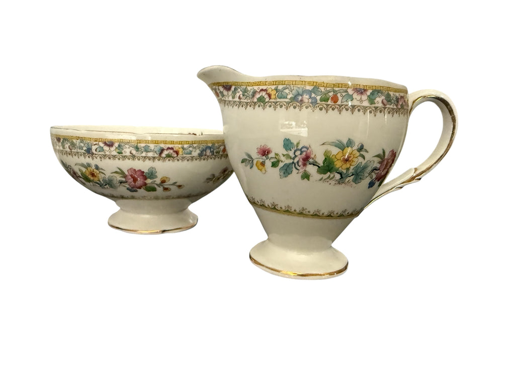 Vintage Bone China. Milk jug & sugar bowl image 2