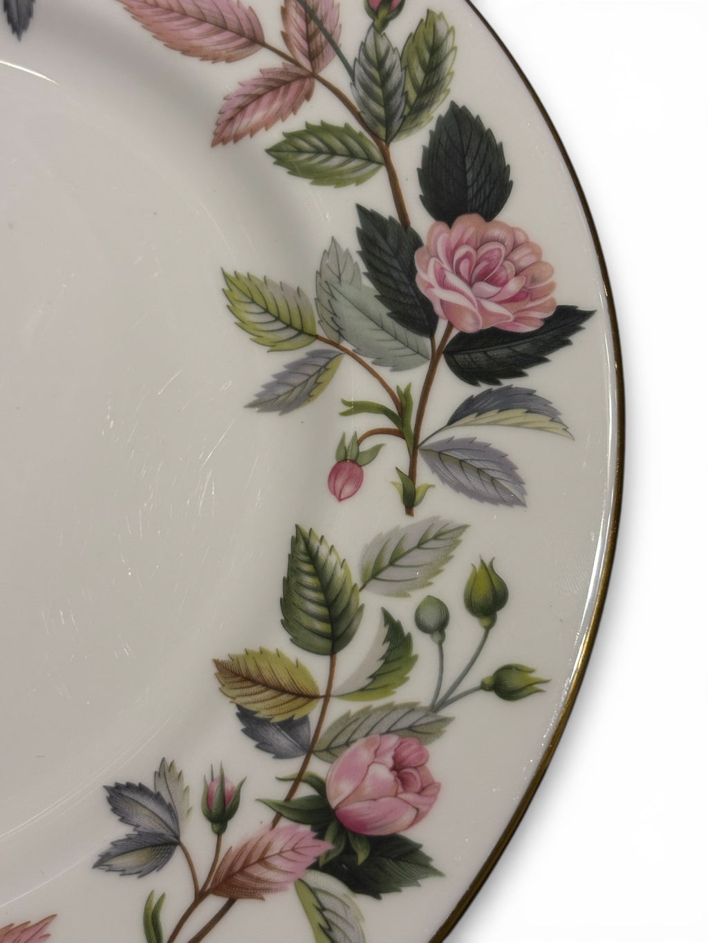 Wedgwood Bone China Hathaway Rose Set Of 8 Dinner Plates image 2