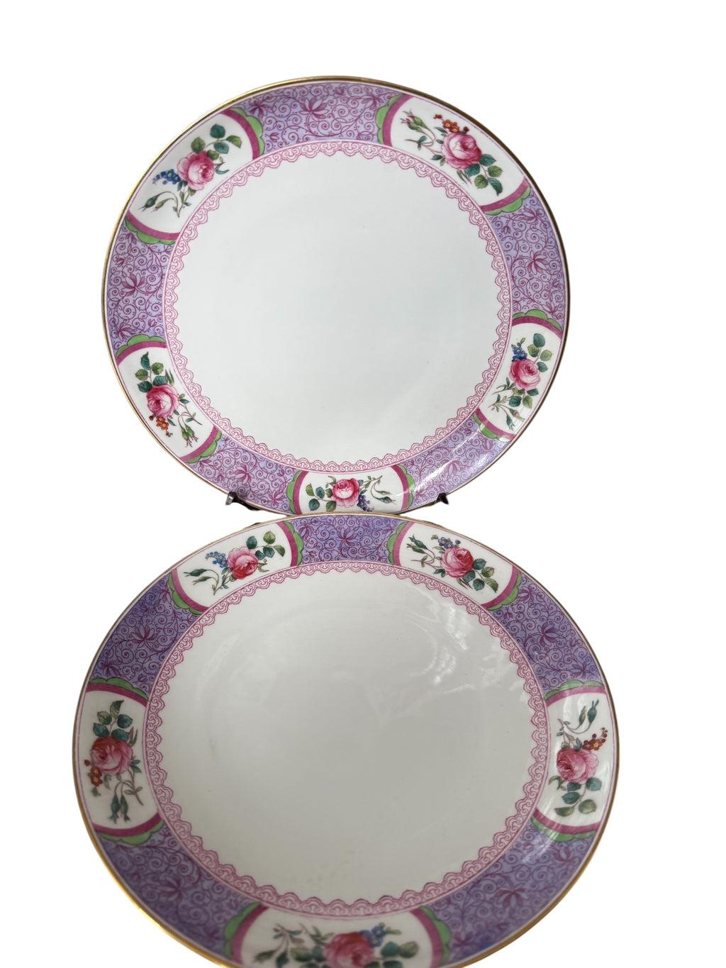 Copeland Spode. Pair Antique Vintage China Cake Plates. image 3